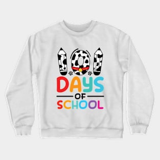 101 Days Of School Dalmatian Dog Crewneck Sweatshirt